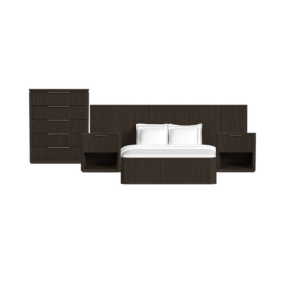 Sylvie Wall Bed Bedroom Set in Dark Brown by Elements International, view 3