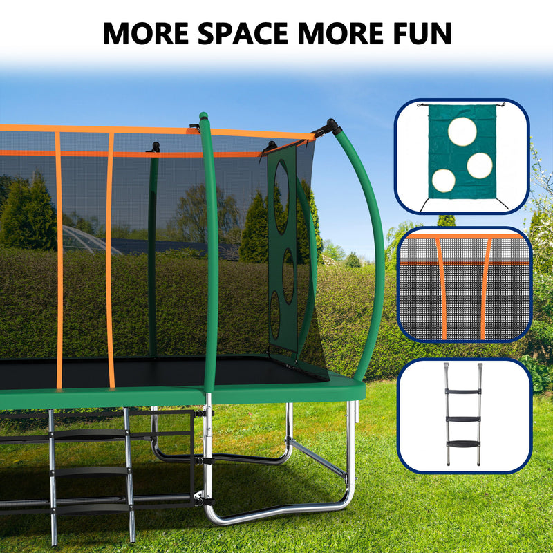 Outdoor Square Trampolines For Kids Adults Long Rectangular Tumbling Trampoline