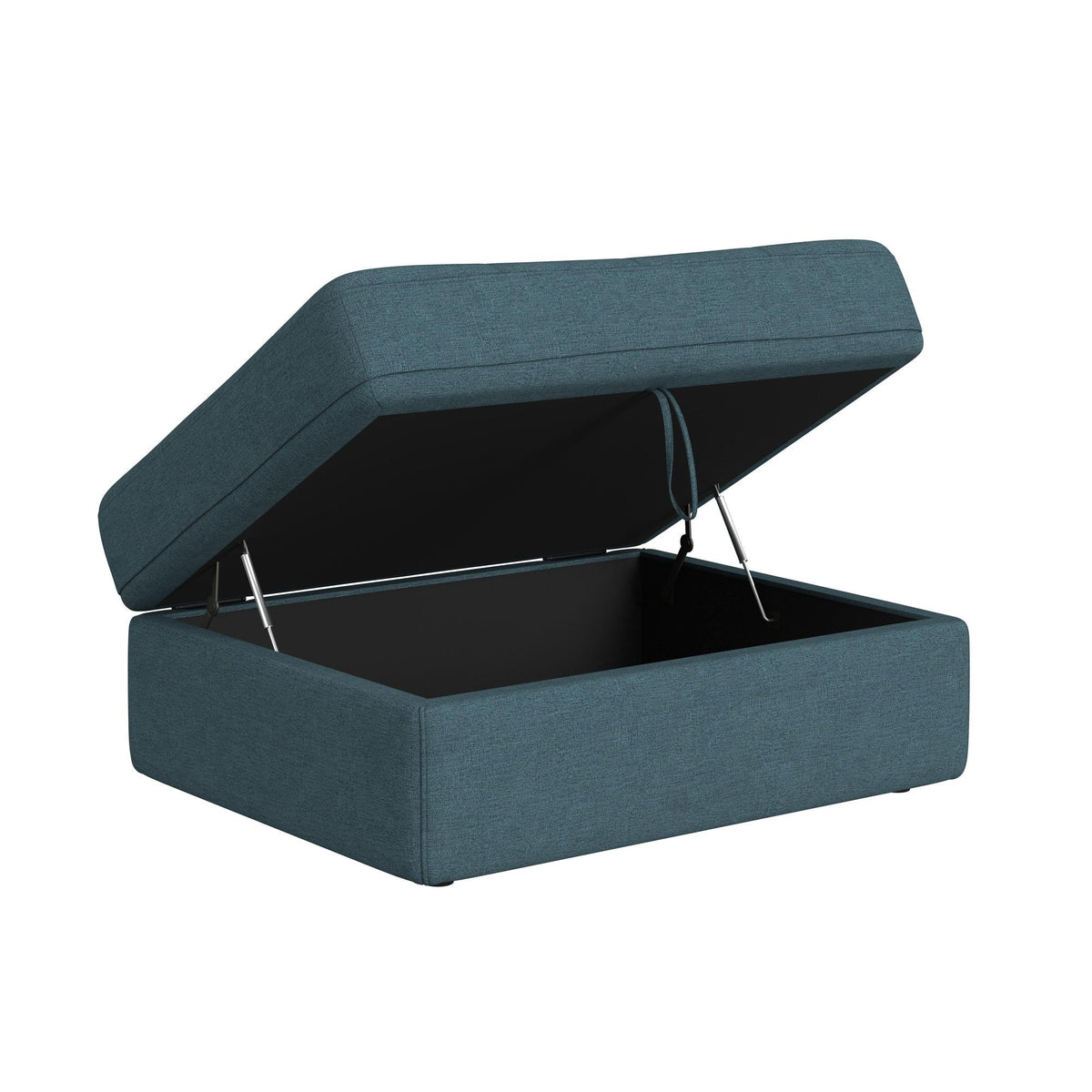 Options One Storage Ottoman in Blue by Elements International, view 3