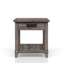 End Table With Storage Drawer Usn - Gray