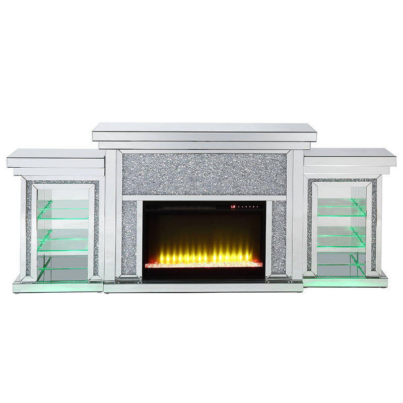 Noralie - Fireplace - Mirrored - Wood - Atlantic Fine Furniture Inc