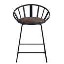 Zudora - Counter Height Chair (Set of 2) - Synthetic Leather & Black