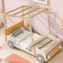 Car Bed With Pillow, Ceiling Cloth And LED