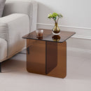 Modern Transparent Tempered Glass Sidetable