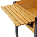 Raised Garden Bed With Metal Legs And Folding Storage Shelf