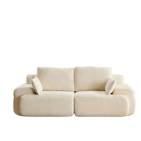 Compressed Sofa, 2 Seater Large Sectional Couches For Living Room - Beige