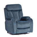 Power Lift Chair Recliner With Remote Control, Electric Reclining Sofa, Fabric Power Recliner For Living Room - Navy Blue
