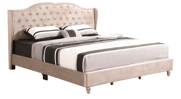 Joy - G1935-KB-UP King Upholstered Bed - Beige