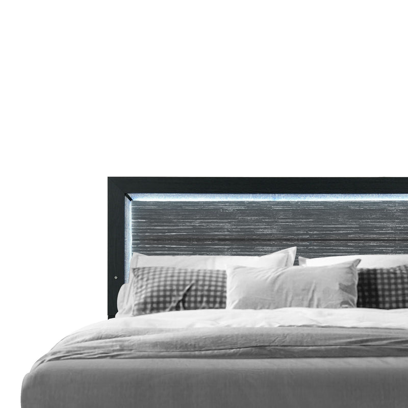 Carlos - Queen Bed With LED - Black