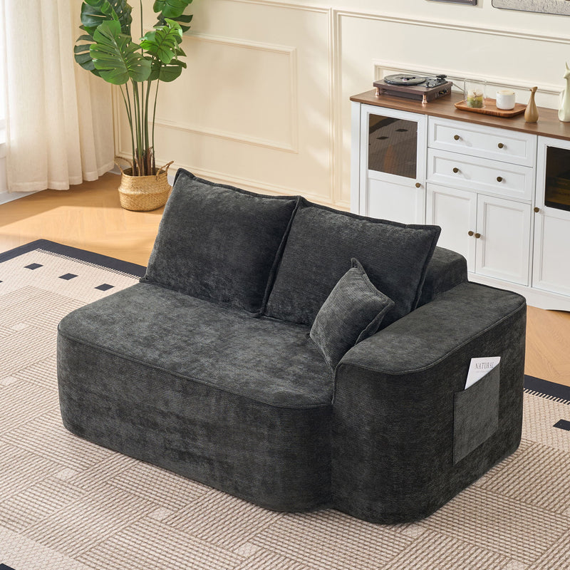 L-Shaped Sectional Sofa Couch With Chaise, Extra Deep Seats
