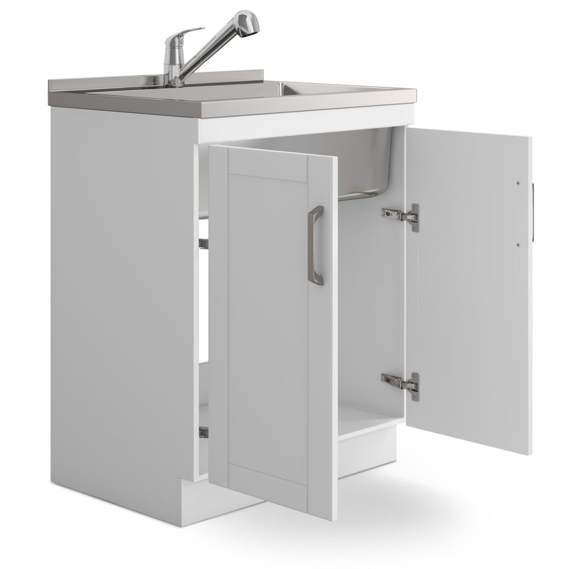 Kyle - Laundry Cabinet & Faucet And Stainless Steel Sink