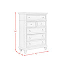Whit-Ash - 5-Drawer Chest - Light Gray