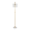 Leslie - Glam / Art Deco Floor Lamp - Gold / White