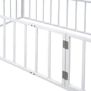 Metal Floor Bed Frame With Fence And Door