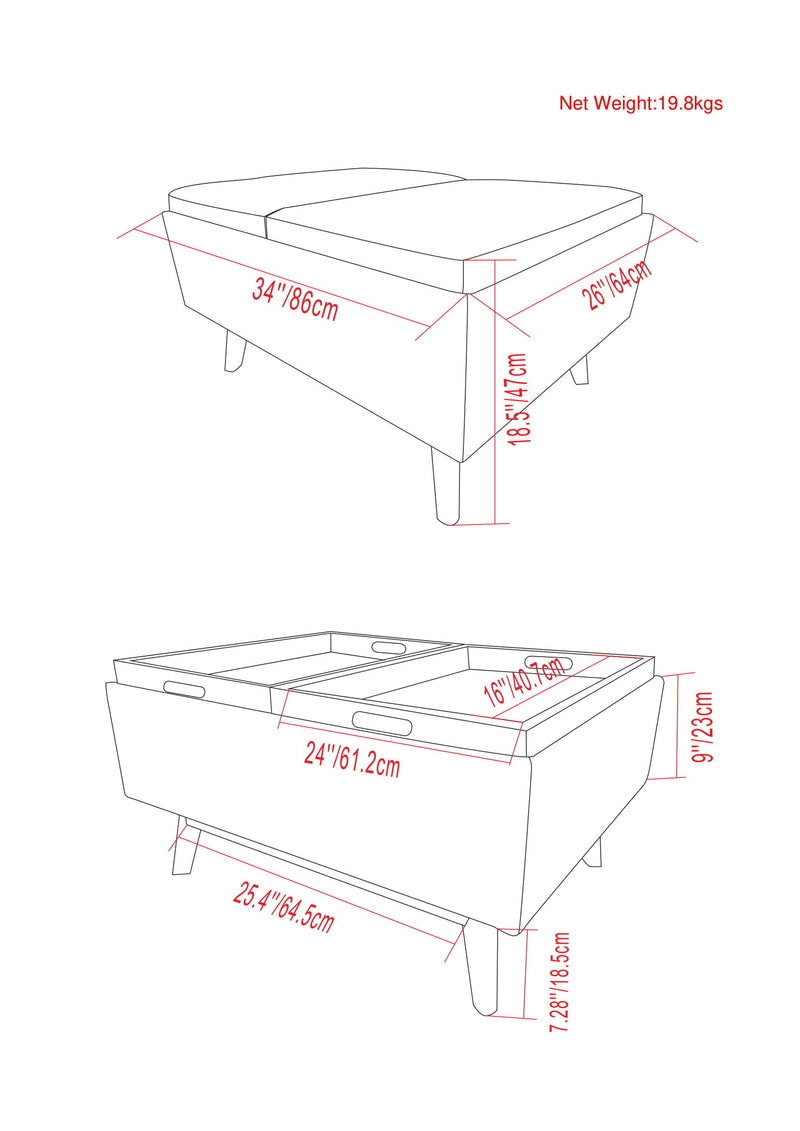 Owen - Upholstered Rectangular Storage Ottoman