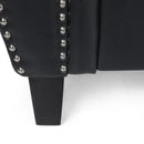 Contemporary 3 Seater Sofa With Nailhead Trim