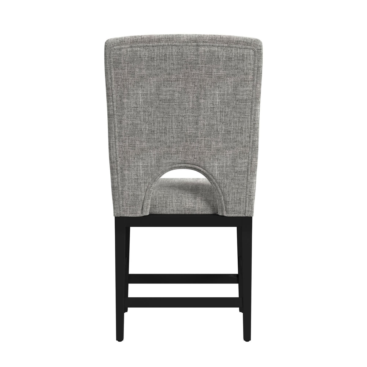 Oregon Fabric Counter Side Chair (Set of 2) in Gray / Black by Elements International, view 2