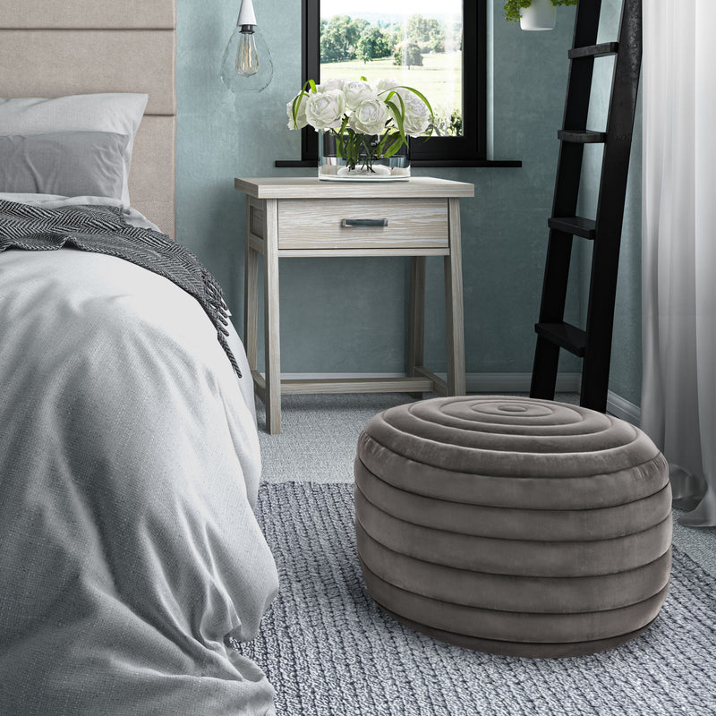 Vivienne - Upholstered Round Pouf