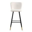Modern Style Barstool, Tipped Ends, Suitable For Various Decoration Styles - White