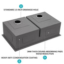 Modern Double Bowl Undermount Kitchen Sink 50 / 50 Design Stainless Steel