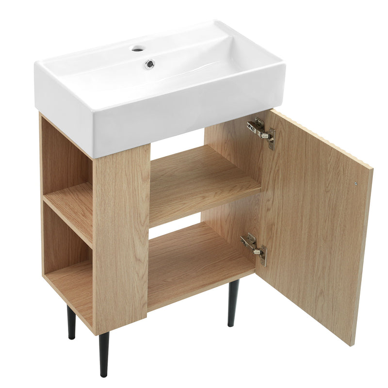 Bathroom Vanity, Combo Cabinet, Bathroom Storage Cabinet, Single Ceramic Sink