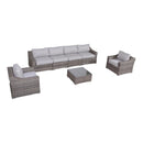 Outdoor Wicker Conversation Set With Cushions, All Weather