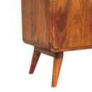 Curved Nordic Charm Cabinet - Brown
