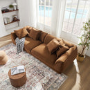 Nordic Modern Sofa With Removable Pillowcase, High Density Sponge Filling, 4 Throw Pillows