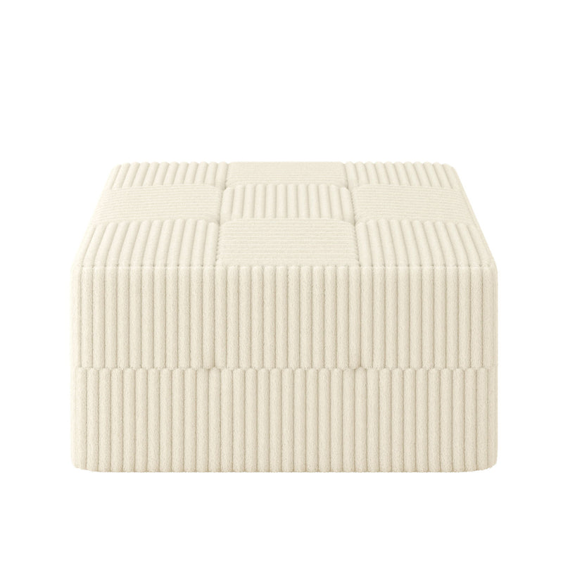 Modern Minimalist Ottoman Sofa Compressed Sectional Corduroy Couch Sleeper