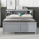 Platform Bed With Storage Headboard, USB, Trundle And 3 Drawers