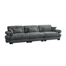 Modern Oversize Sofa With Cloud Like Comfort, Featuring Waist And Throw Pillows