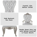 Gorsedd - Chair (Set of 2) - Cream Fabric & Antique White - Atlantic Fine Furniture Inc