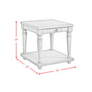 Kings Court - End Table With USB - Gray