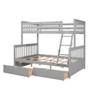 Bunk Bed With Ladders And 2 Storage Drawers