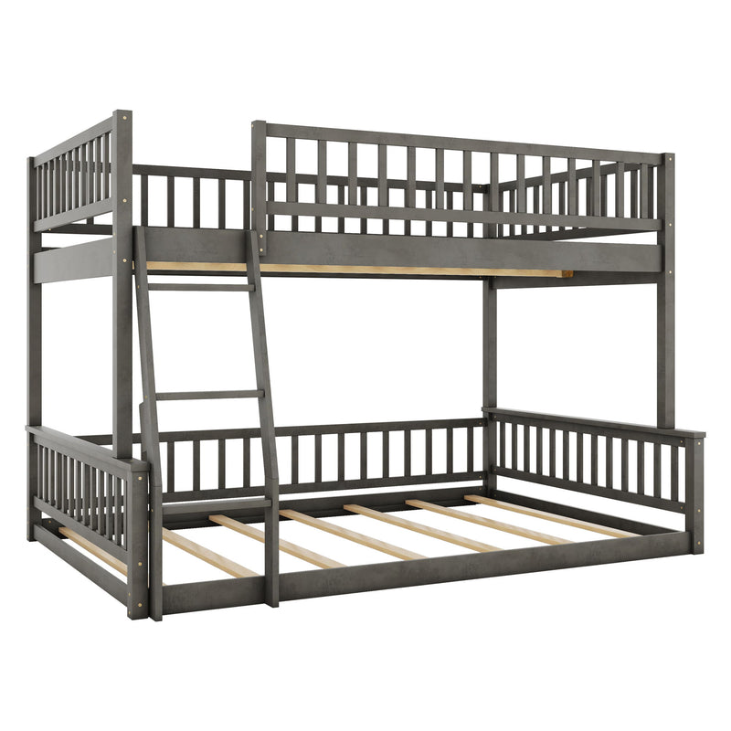 Bunk Bed With Ladder And Guardrails