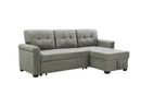 Lucca - Linen Reversible Sleeper Sectional Sofa With Storage Chaise