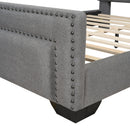 Upholstered Bed With Slats Support, No Box Spring Needed