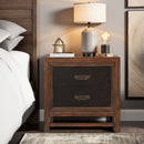 Branson - 2 Drawer Nightstand, Two Tone - Brown