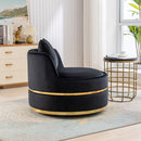 360 Degree Swivel Over Sized Upholstered Barrel Chair