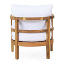 Outdoor Acacia Wood Patio Club Chair, Waterproof Thick Cushion, Deep Seating