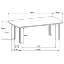 Ottowa - 7 Piece Rectangular Wood Dining Room Table Set - Brown