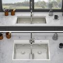 Topmount, Drop In Double Bowl Kitchen Sink