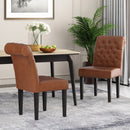 Broxton - Tuft Dining Rolltop Chairs With Button Tufted Backrest (Set of 2)