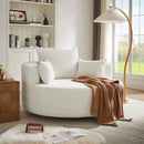 360° Swivel Chair Accent Barrel Chair With Removable Pillows