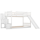 Bunk Bed With Convertible Slide And Stairway