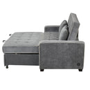 Upholstered Sleeper Bed Sofa With Dual USB Charging, Adjustable Backrest