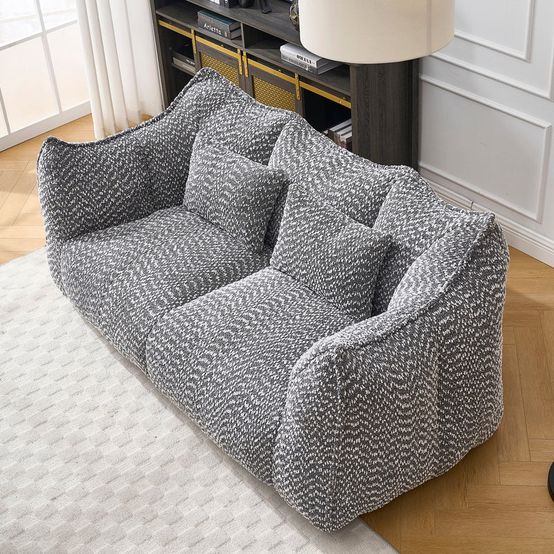 Comfortable Dual Beanbag Chair With High Resilience Foam Core For 2 People