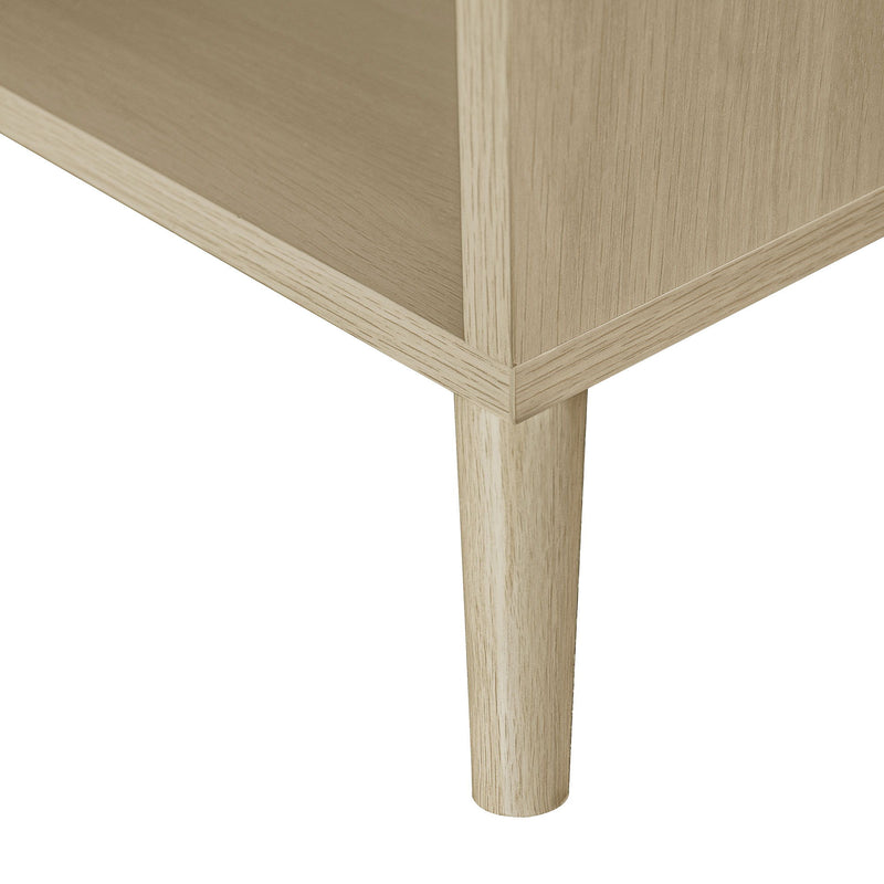2 Door Shoe Rack, Freestanding, Modern Shoe Storage Cabinet, For Entryway - Natural