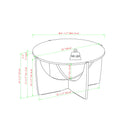 Contemporary Open Arch Base Round Coffee Table - Cerused Ash