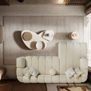 Beatrice - Modern Tufted Right Sectional Sofa - Ivory